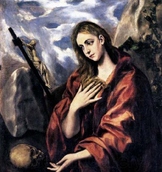 GRECO, El Mary Magdalen in Penitence France oil painting art